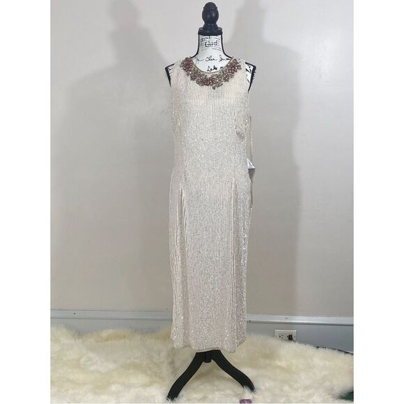 Mac Duggal Jeweled Neck Sequin Sleeveless Dress size 12 - Picture 6 of 11